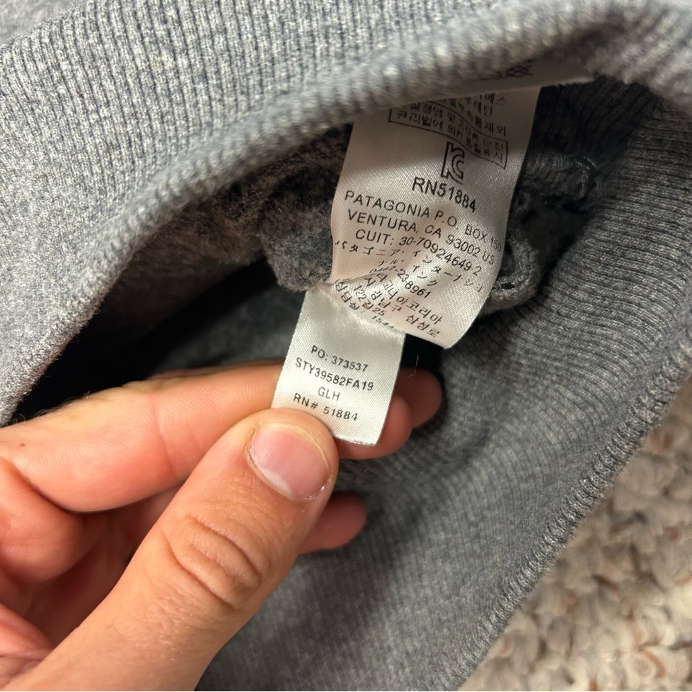 Patagonia Gray Hoodie with Buffalo Design - Picture 4 of 7